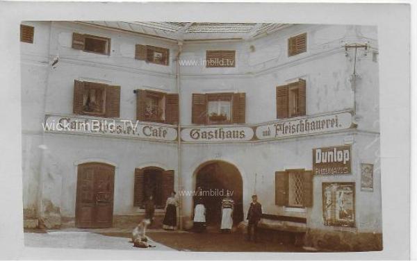 1912 - Cafe , Gasthaus und Fleischhauerei Carl Ressler