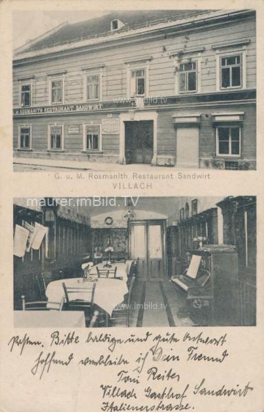 1909 - Villach - Romantik Restaurant Sandwirt