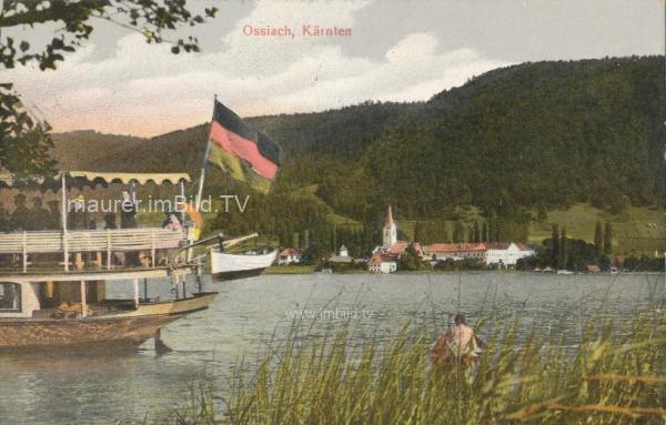 1908 - Dampfer Landskron vor Ossiach