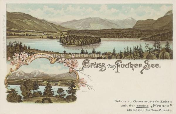 1899 - 2 Bild Litho Karte Faakersee