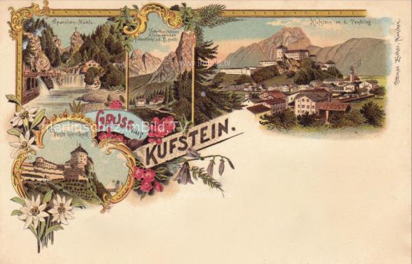 1898 - 4 Bild Litho Karte - Kufstein