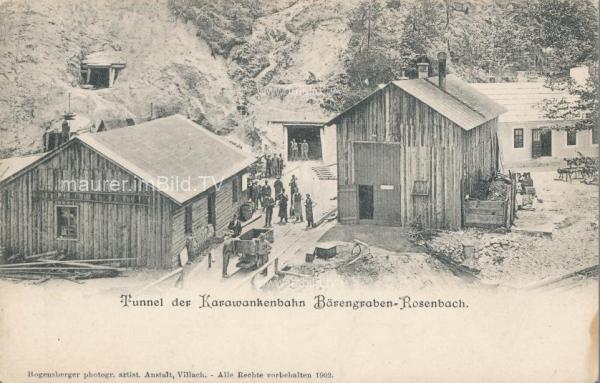 1902 - Rosenbach - Bärengraben - Karawankenbahn