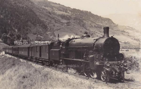 1927 - Tauernbahn Nordrampe, Zuggarnitur mit Dampflok