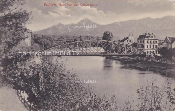 um 1906 - Villach, Draubrücke