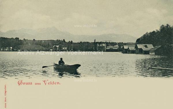 um 1900 - Velden, Blick auf Schloss Velden - Foto Alois Beer