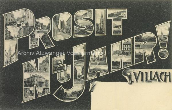 1905 - Villach, Neujahrskarte