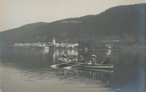 um 1915 - Ossiach mit Ruderboot
