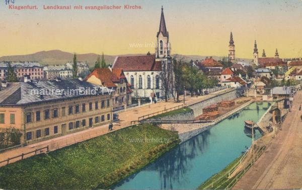 1916 - Lendkanal mit evangelischer Kirche