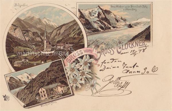 1898 - 3 Bild Litho Karte - Gross Glockner