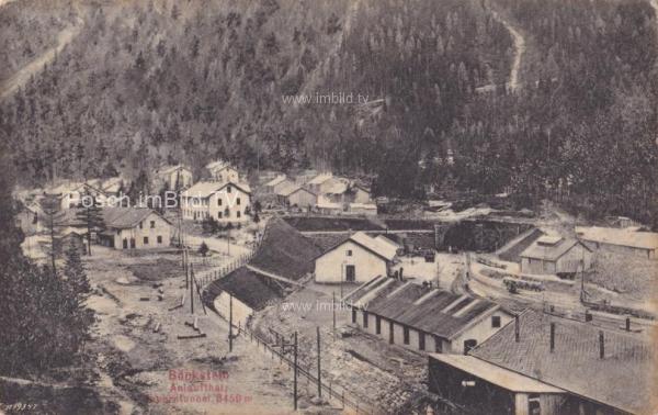 1910 - Tauernbahn Nordrampe, Böckstein mit Tunnelportal 