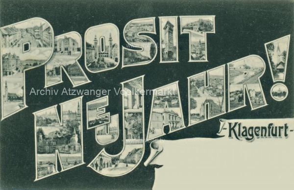 1905 - Klagenfurt Neujahrskarte