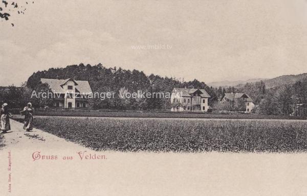 um 1900 - Velden, Ortsansicht