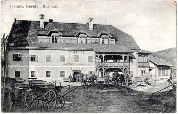 um 1910 - Flattnitz - Pferdewägen vor dem Kurhaus