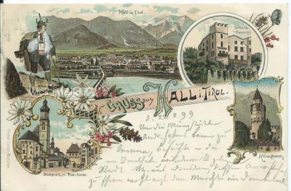 1899 - Gruss aus Hall in Tirol