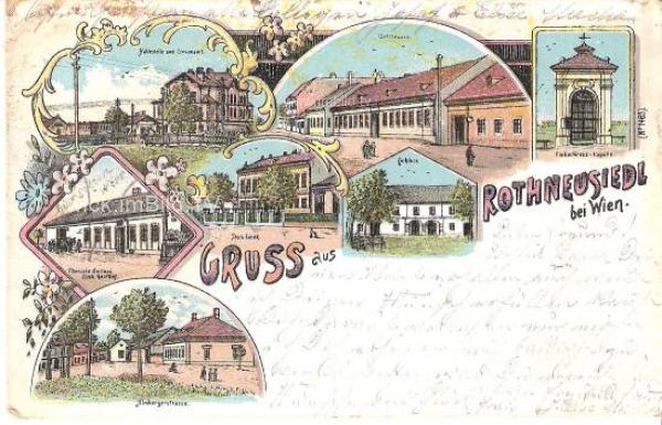 1900 - Gruss aus Rothneusiedl bei Wien ( 10. Bezirk )