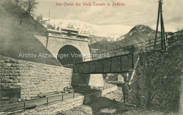 1906 - Wocheinerbahn, Tunnel Süd Portal