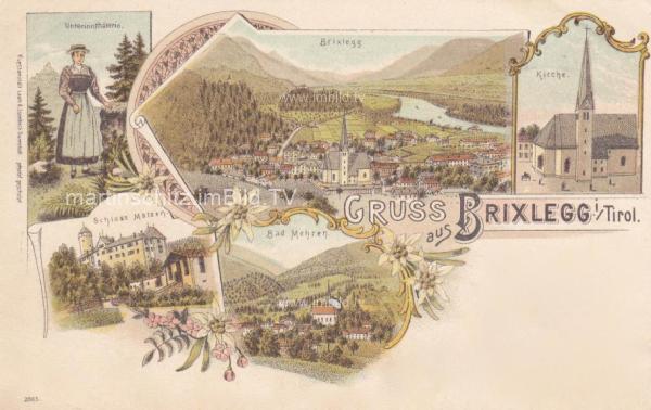 1898 - 5 Bild Litho - Brixlegg