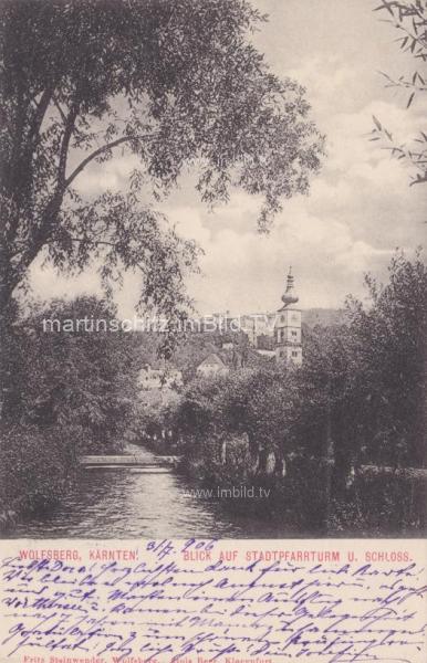 1906 - Wolfsberg Blick auf die Stadtpfarrkirche