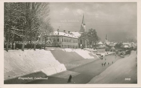 um 1945 - Eislaufen am Lendkanal
