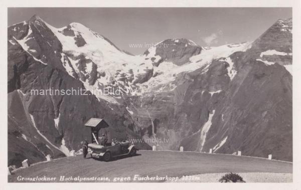 um 1935 - Großglockner Hochalpenstrasse gegen Fuscherkarkopf