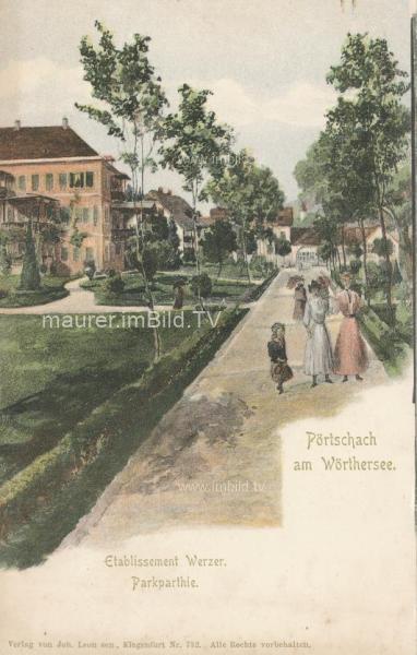 um 1905 - Etablissement Werzer - Parkpartie