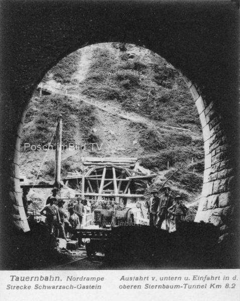 1903 - Tauernbahn Nordrampe, km. 8,2  Sternbaum Tunnel