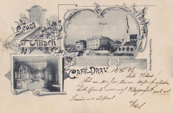 1898 - Villach Cafe Drau 