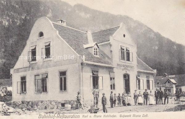 um 1908 - Gußwerk, Bahnhof Restauration 