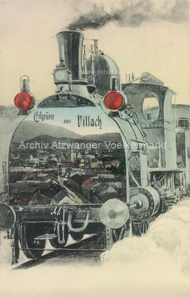 1906 - Villach vom Stadtpfarrturm