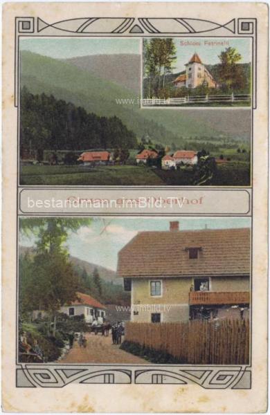 1912 - Oberhof, Totale, Schloß Feltrinelli, Volksschule