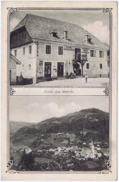 um 1910 - Metnitz, Kaufhaus Habernig und Totale